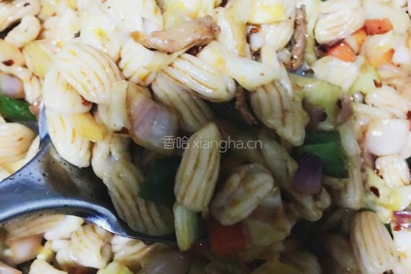 肉丝蔬菜炒麻食的做法图解9