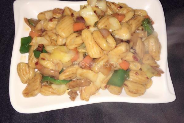 肉丝蔬菜炒麻食的做法图解10
