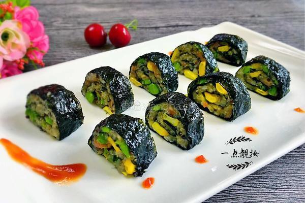 三色藜麦海苔卷