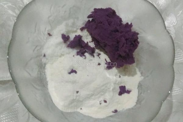 糯米紫薯饼的做法图解2