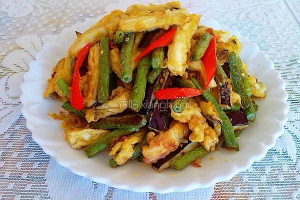 回锅茄子豆角的做法图解11