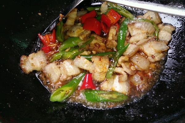 辣椒炒五花肉的做法图解5