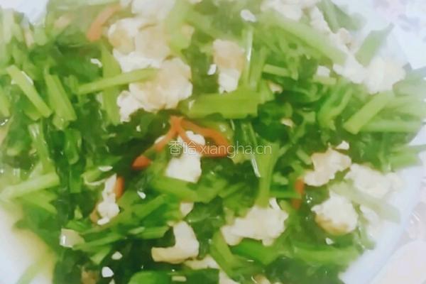 蔊菜炒鸡蛋的做法图解5