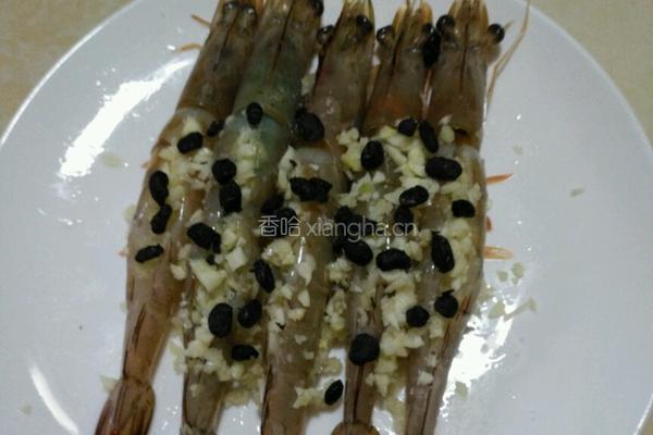 蒜蓉豆豉蒸大虾的做法图解3