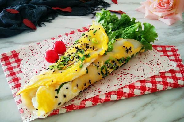 鸡蛋蔬菜卷饼的做法图解1