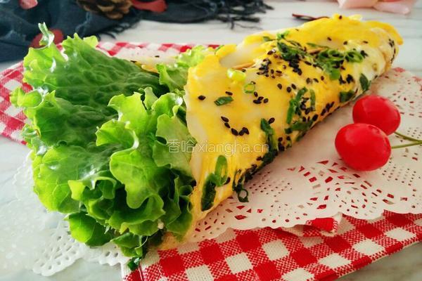 鸡蛋蔬菜卷饼的做法图解2