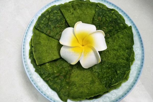 菠菜汁鸡蛋饼的做法图解7