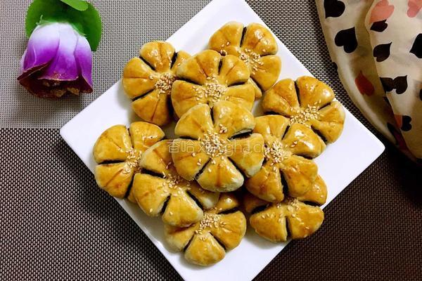 豆沙梅花酥的做法图解21