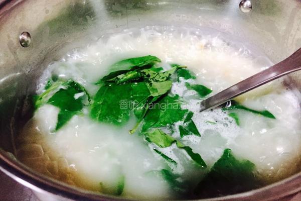 枸杞叶鸡丝粥的做法图解6