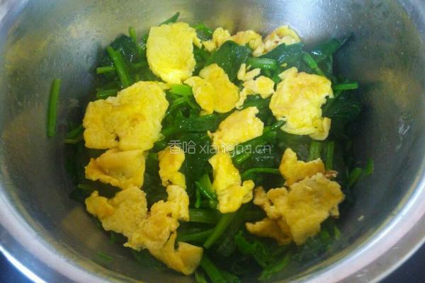 菠菜炒鸡蛋的做法图解9
