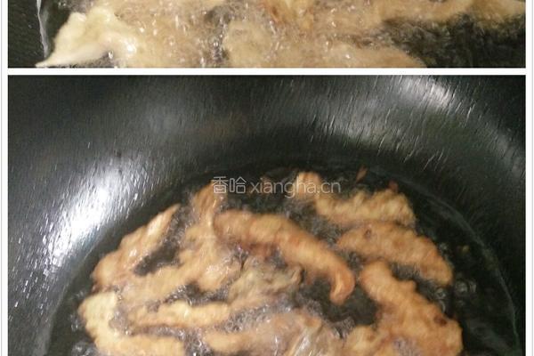 孜然素鸡（炸平菇）的做法图解5