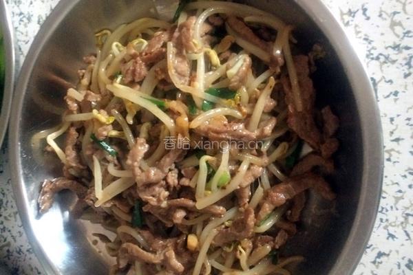 牛肉丝炒豆芽