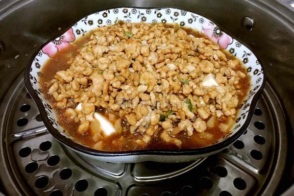 榨菜肉末蒸豆腐的做法图解11