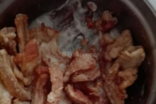 菜干焖猪油渣的做法图解3