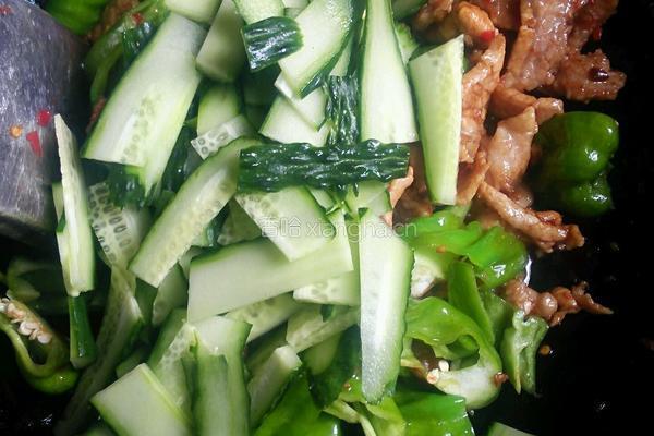 黄瓜青椒肉片的做法图解10