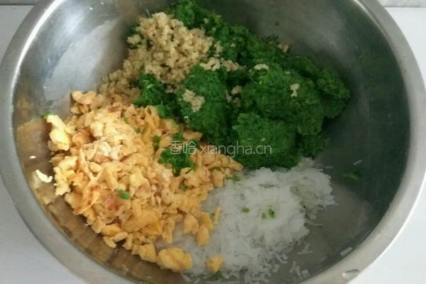 包子……苜蓿鸡蛋粉丝馅的做法图解6