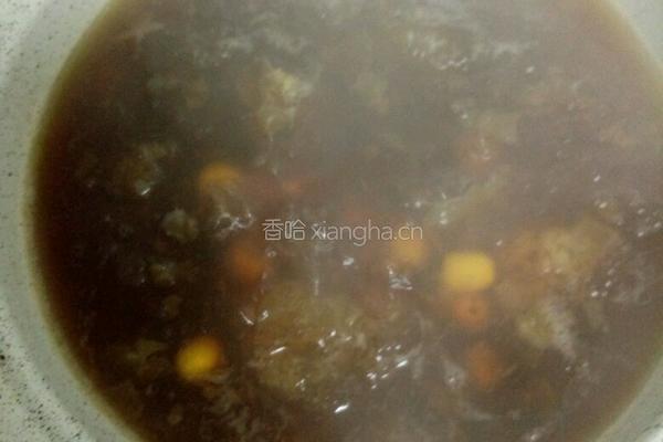 桃胶银耳皂角米雪燕羹的做法图解5