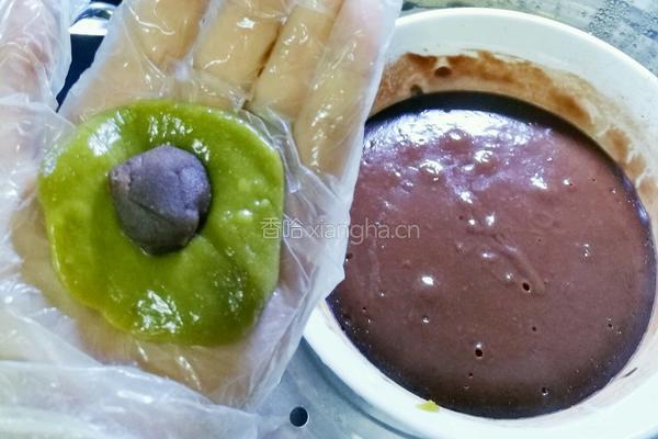 春日花花糯米糍（抹茶巧克力）的做法图解7