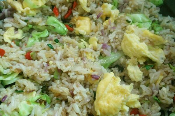 包菜炒饭的做法图解12