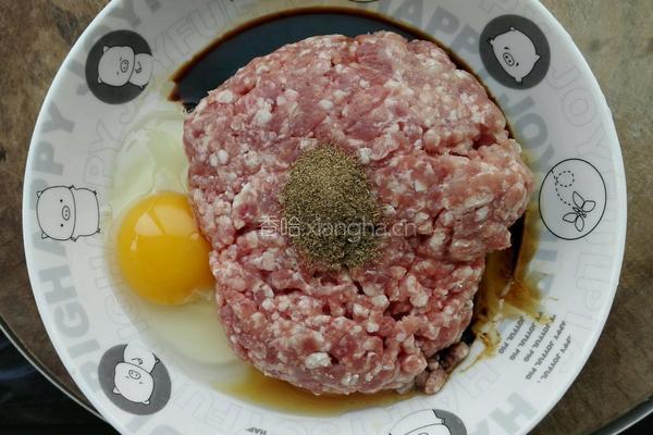 肉馅蒸蛋的做法图解3