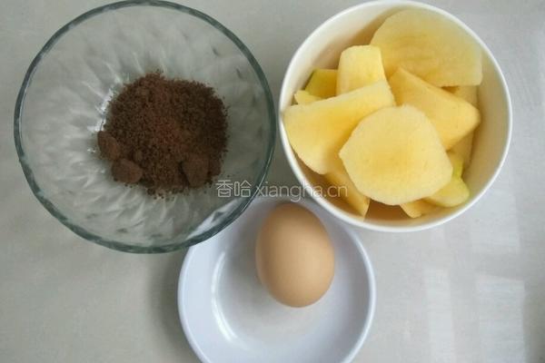 糖水苹果荷包蛋的做法图解1