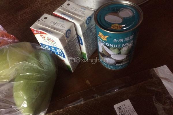 芒果椰汁糕的做法图解1