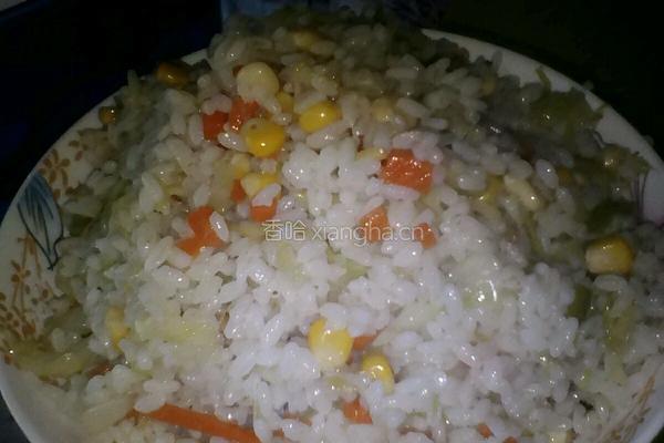 杂蔬炒饭的做法图解4