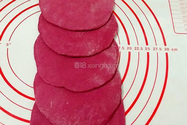 甜菜根玫瑰花馒头的做法图解5