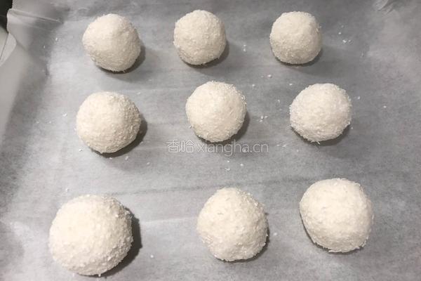 巧克力椰丝球的做法图解2