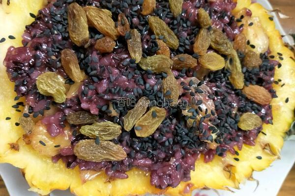 黑米菠萝饭的做法图解6