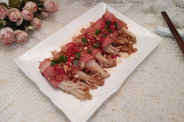 金针菇培根卷的做法图解1