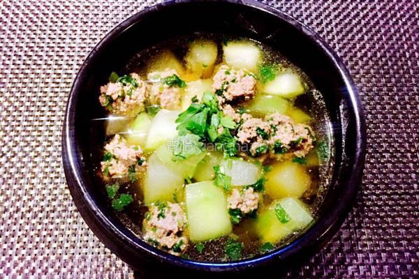 冬瓜汆香菜丸子汤的做法图解16