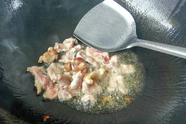 莴笋炒肉的做法图解4