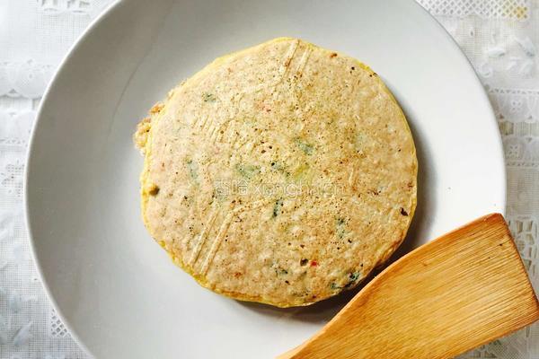 葱香燕麦鸡蛋饼的做法图解1