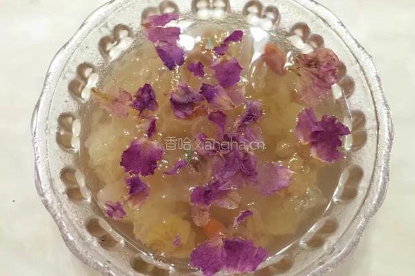 雪莲子桃胶玫瑰糖水的做法图解7