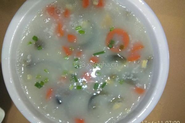 松花蛋瘦肉粥的做法图解7