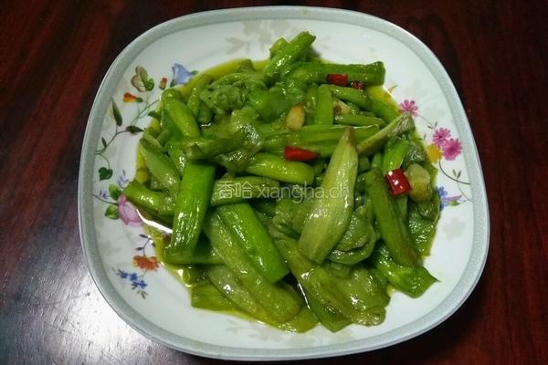 炒芋苗的做法图解5
