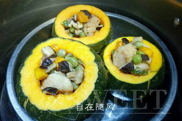 鸡肉南瓜盅的做法图解4