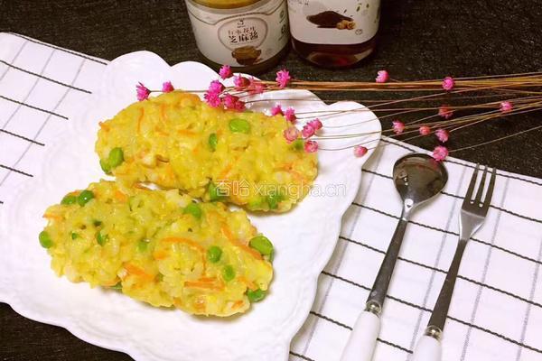 米饭也可以这么吃——米饭蔬菜煎饼的做法图解7