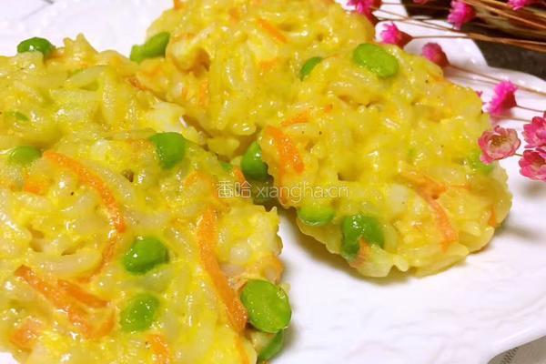 米饭也可以这么吃——米饭蔬菜煎饼的做法图解8