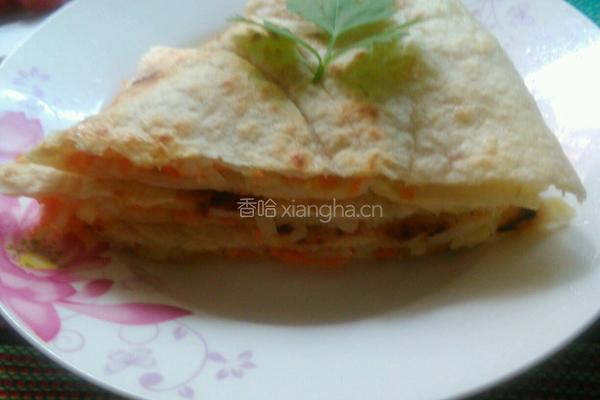 胡萝卜丁土豆丝饼的做法图解9