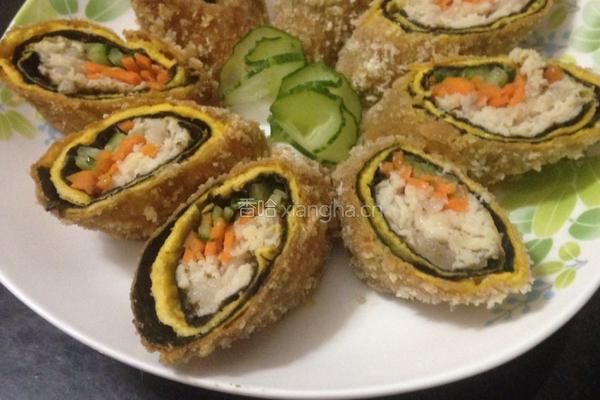 黄金海苔鸡肉卷的做法图解14