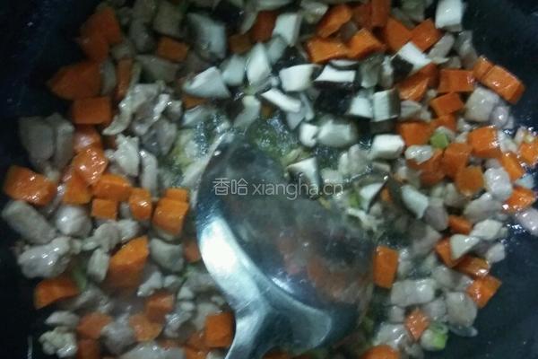 五彩炒饭的做法图解6