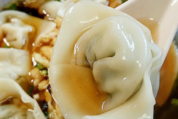 元宝馄饨～青菜鲜肉虾粒馅的做法图解13
