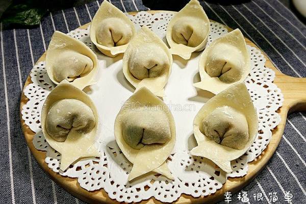 猫耳朵馄饨～芹菜鲜肉馅的做法图解5