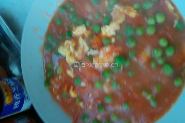 西红柿炒豌豆的做法图解8