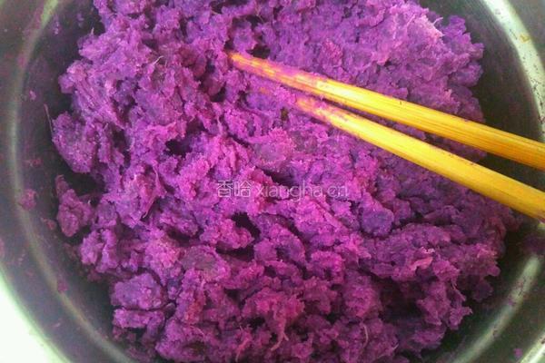 紫薯山药桂花糕的做法图解3