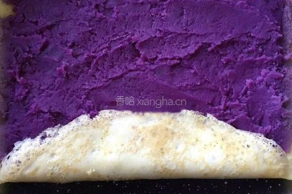 鸡蛋紫薯卷的做法图解4