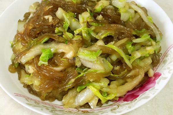 白菜炒红薯粉丝的做法图解10