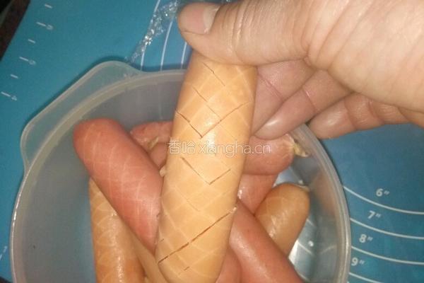 香肠肉松面包的做法图解16